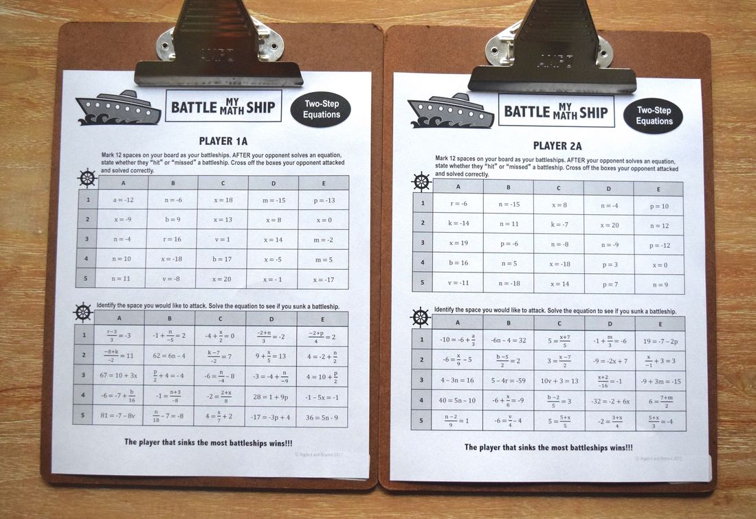 Battle My Math Ship game for Grades 6-12. The most ENGAGING partner activity EVER!