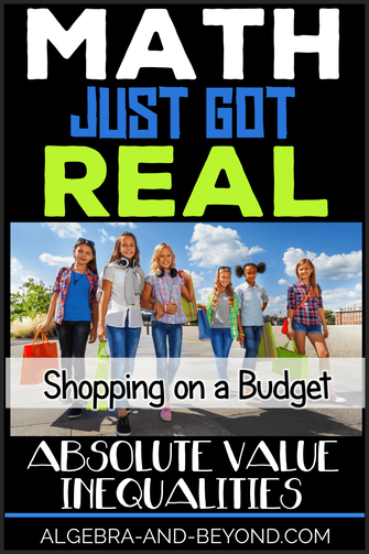 REAL WORLD PROJECT: Absolute Value Inequalities. This project reinforces students understanding of absolute value inequalities in a fun way! Integrates technology, shopping, and math for a perfect PBL activity. 