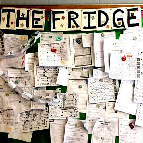 The Fridge is a great way to show of student work. Check out 8 other mathtastic bulletin boards!