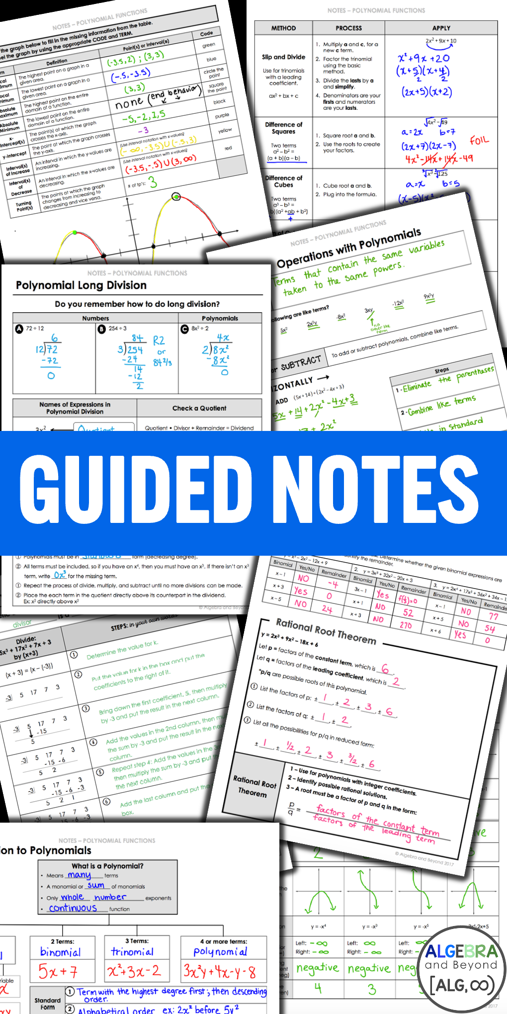 Guided Notes for Algebra 2