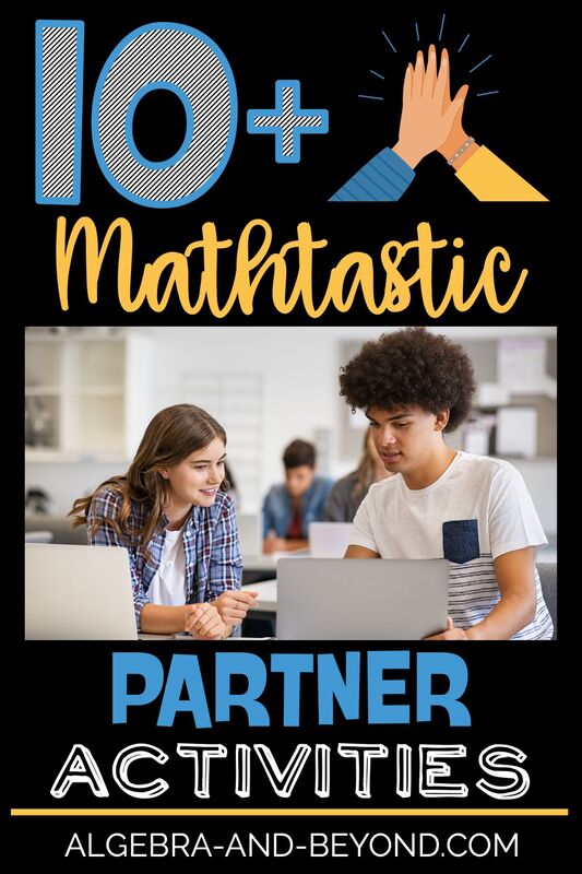 Partner Activities Math Grades 3-12